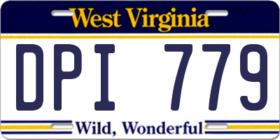 WV license plate DPI779
