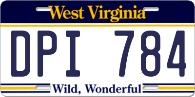 WV license plate DPI784