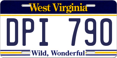 WV license plate DPI790