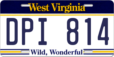 WV license plate DPI814