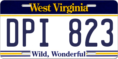 WV license plate DPI823