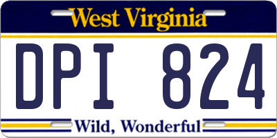 WV license plate DPI824