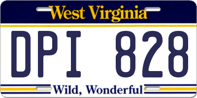 WV license plate DPI828