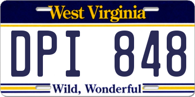 WV license plate DPI848