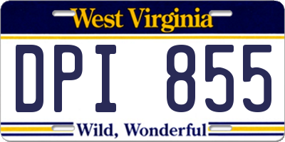 WV license plate DPI855