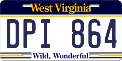 WV license plate DPI864