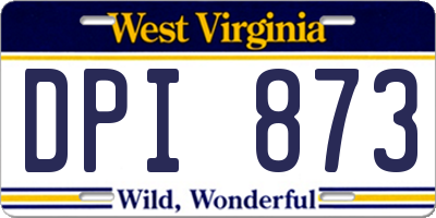 WV license plate DPI873