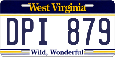 WV license plate DPI879