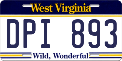 WV license plate DPI893