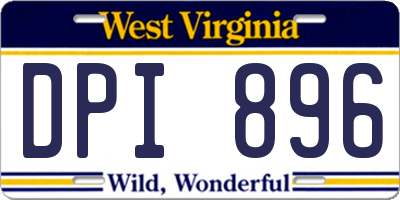 WV license plate DPI896