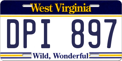 WV license plate DPI897