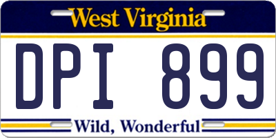 WV license plate DPI899