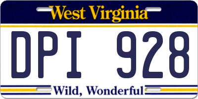 WV license plate DPI928