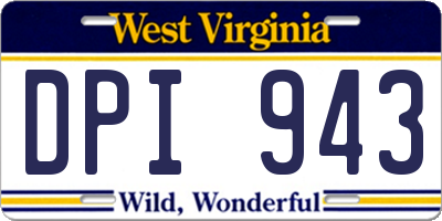 WV license plate DPI943