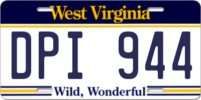 WV license plate DPI944