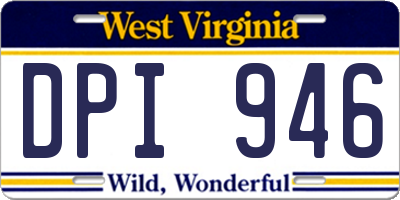 WV license plate DPI946