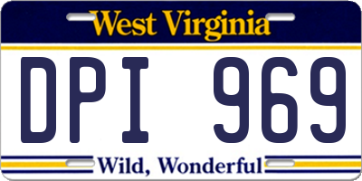 WV license plate DPI969