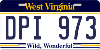 WV license plate DPI973