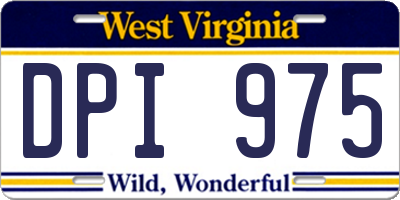 WV license plate DPI975