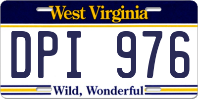 WV license plate DPI976