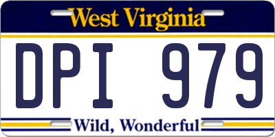WV license plate DPI979