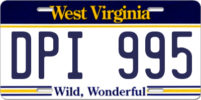 WV license plate DPI995