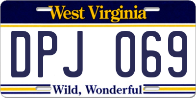 WV license plate DPJ069
