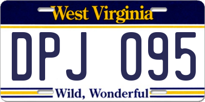 WV license plate DPJ095