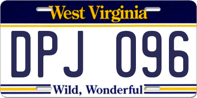 WV license plate DPJ096