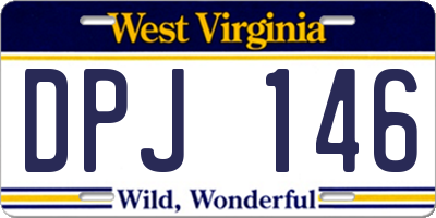 WV license plate DPJ146
