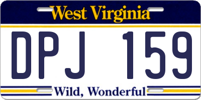 WV license plate DPJ159