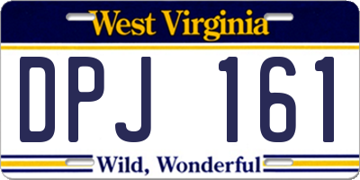 WV license plate DPJ161