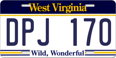 WV license plate DPJ170