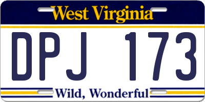 WV license plate DPJ173