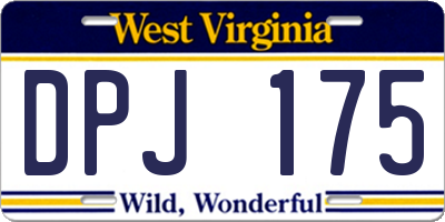 WV license plate DPJ175