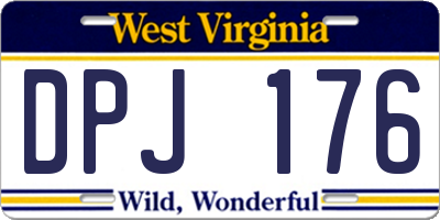 WV license plate DPJ176