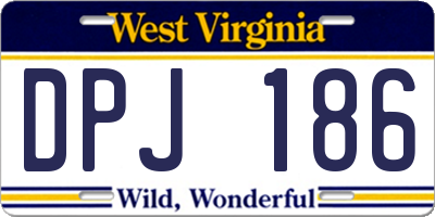 WV license plate DPJ186
