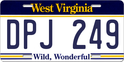 WV license plate DPJ249