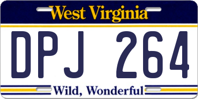WV license plate DPJ264