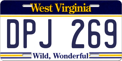 WV license plate DPJ269
