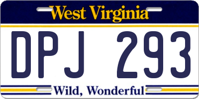 WV license plate DPJ293