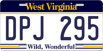 WV license plate DPJ295
