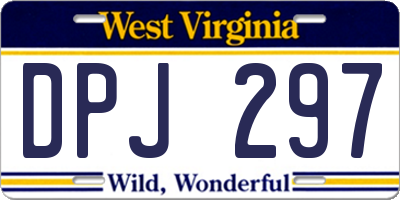 WV license plate DPJ297