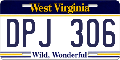 WV license plate DPJ306
