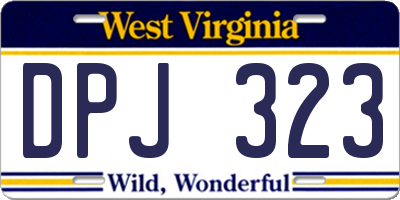WV license plate DPJ323