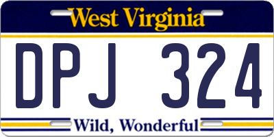 WV license plate DPJ324