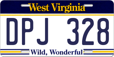WV license plate DPJ328