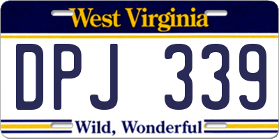 WV license plate DPJ339