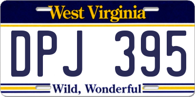 WV license plate DPJ395