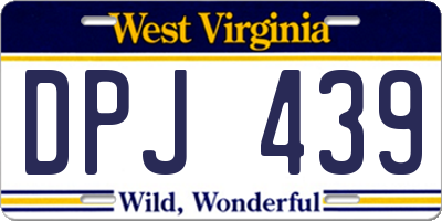 WV license plate DPJ439